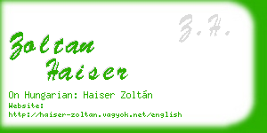 zoltan haiser business card